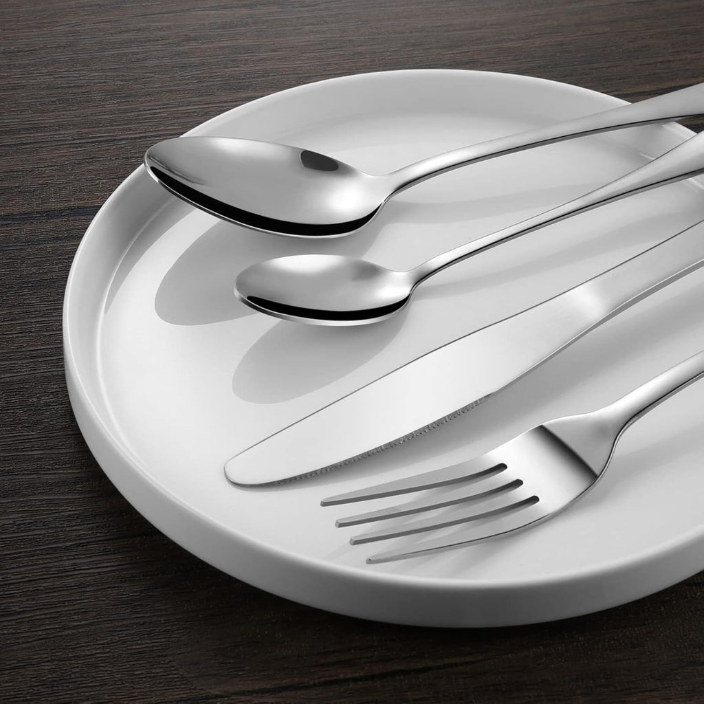 24-Piece Polished Stainless Steel Cutlery Set