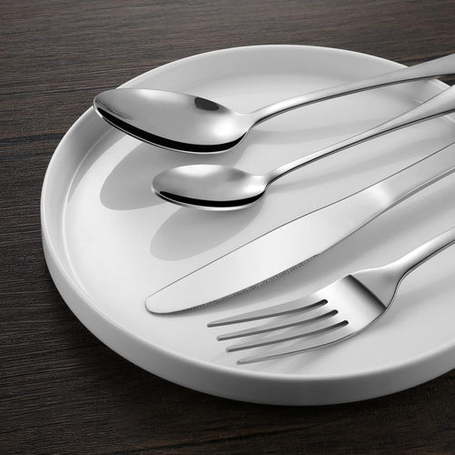 24-Piece Polished Stainless Steel Cutlery Set