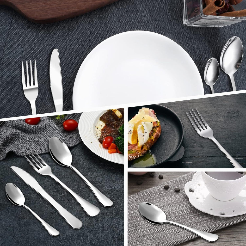 24-Piece Polished Stainless Steel Cutlery Set