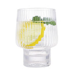 Set of 4 Ribbed Cocktail Glasses – Juice & Summer Drinks