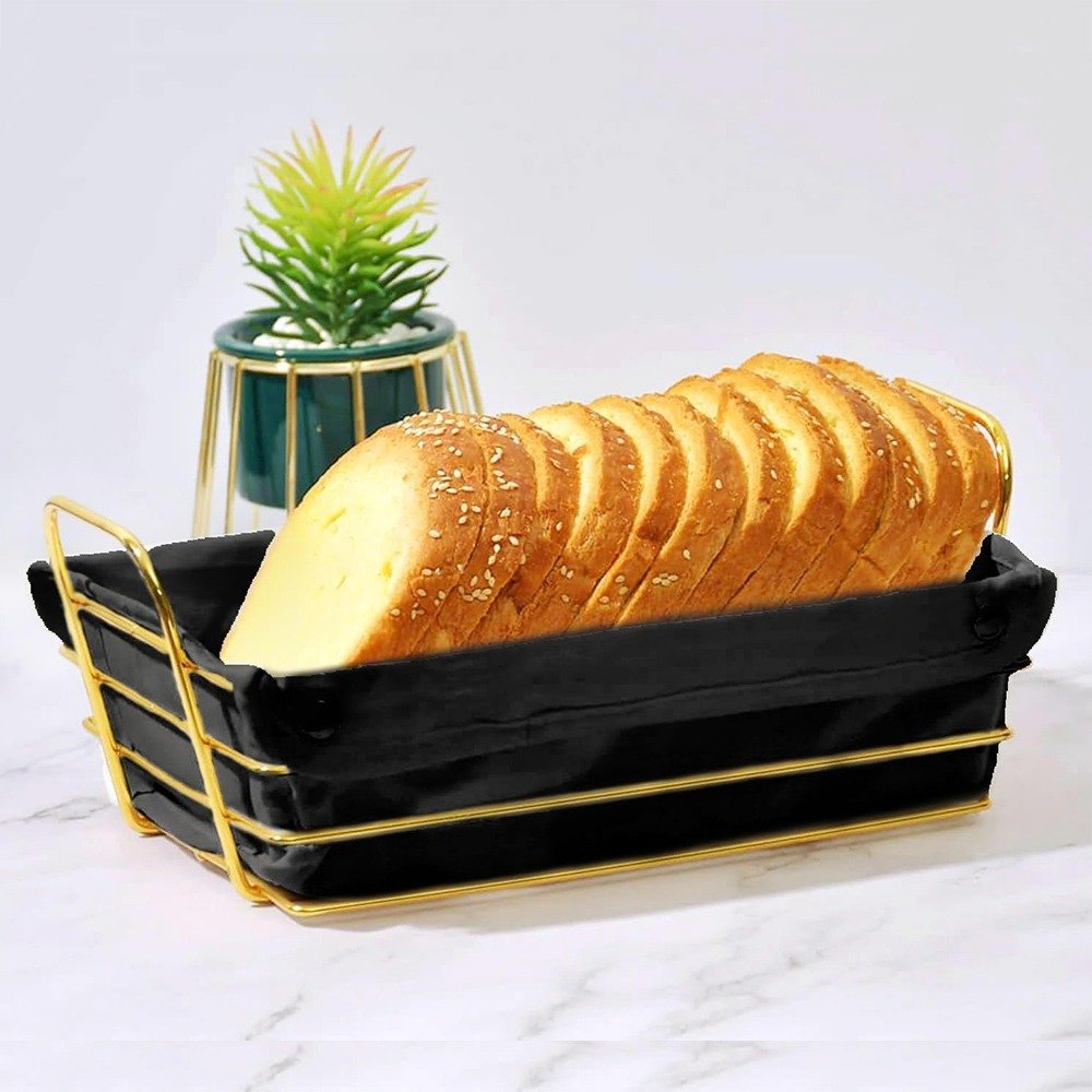 Bread Basket with Gold Frame