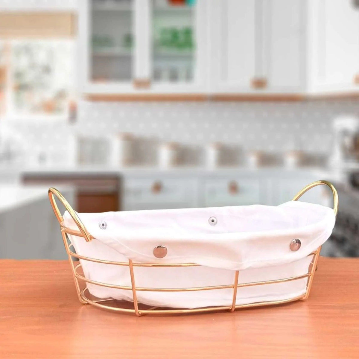 Bread Basket with Gold Frame