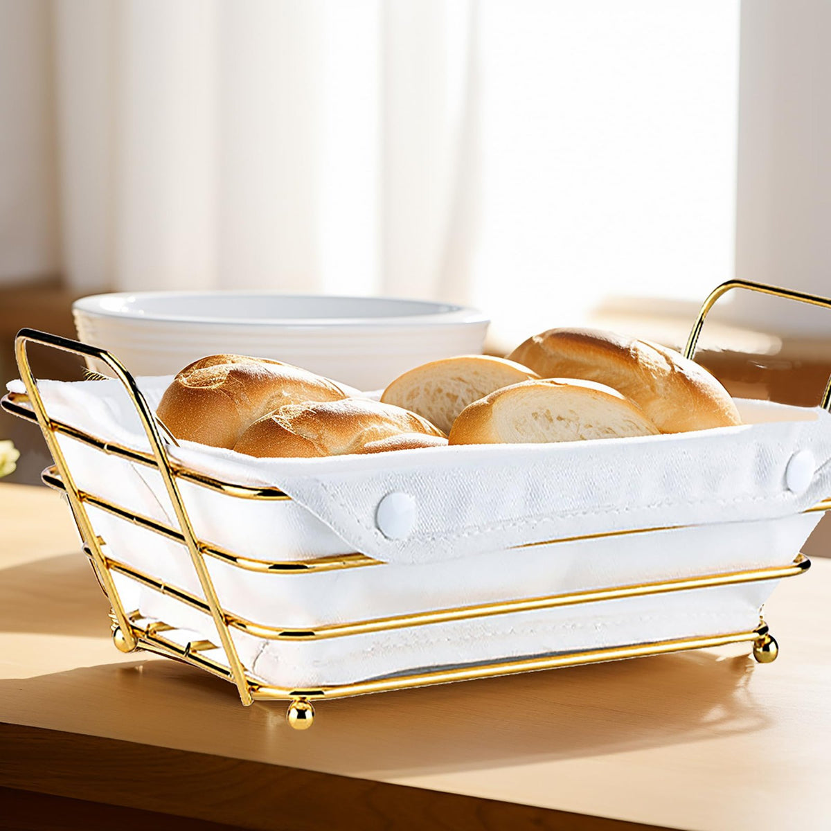 Bread Basket with Gold Frame