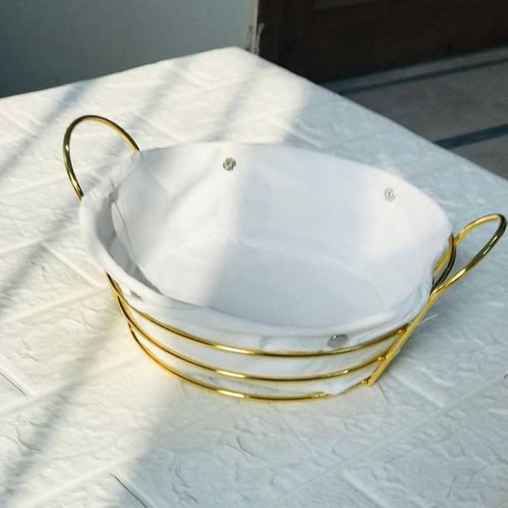 Bread Basket with Gold Frame