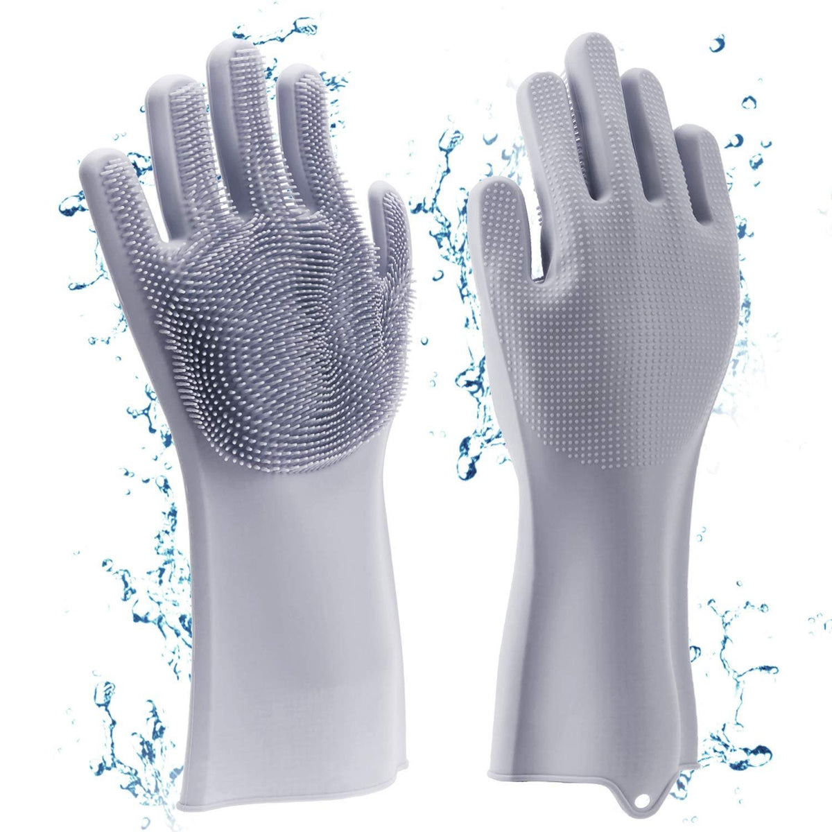Silicone Scrubber Gloves – Non-Slip Dishwashing Gloves