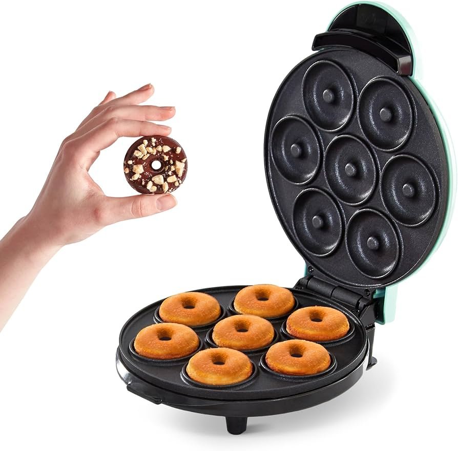 Express Mini Donut Maker – Makes 7 Donuts, Non-Stick