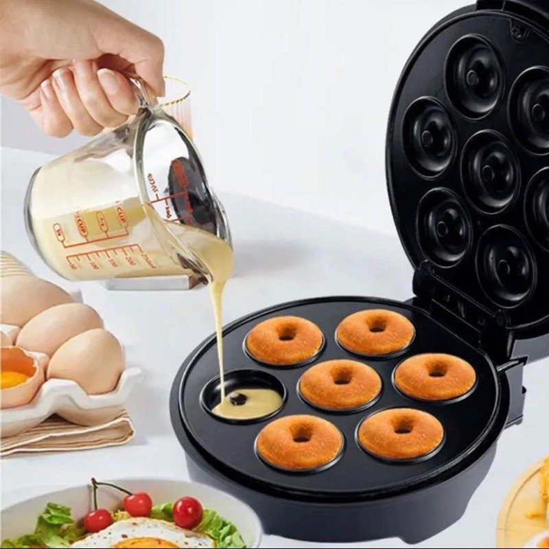 Express Mini Donut Maker – Makes 7 Donuts, Non-Stick