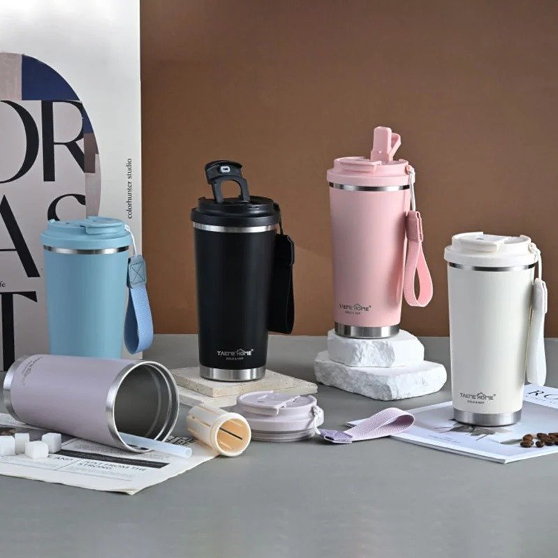 Multi-Function Vacuum Mug – Dual Drinking Options, Insulated Hot & Cold