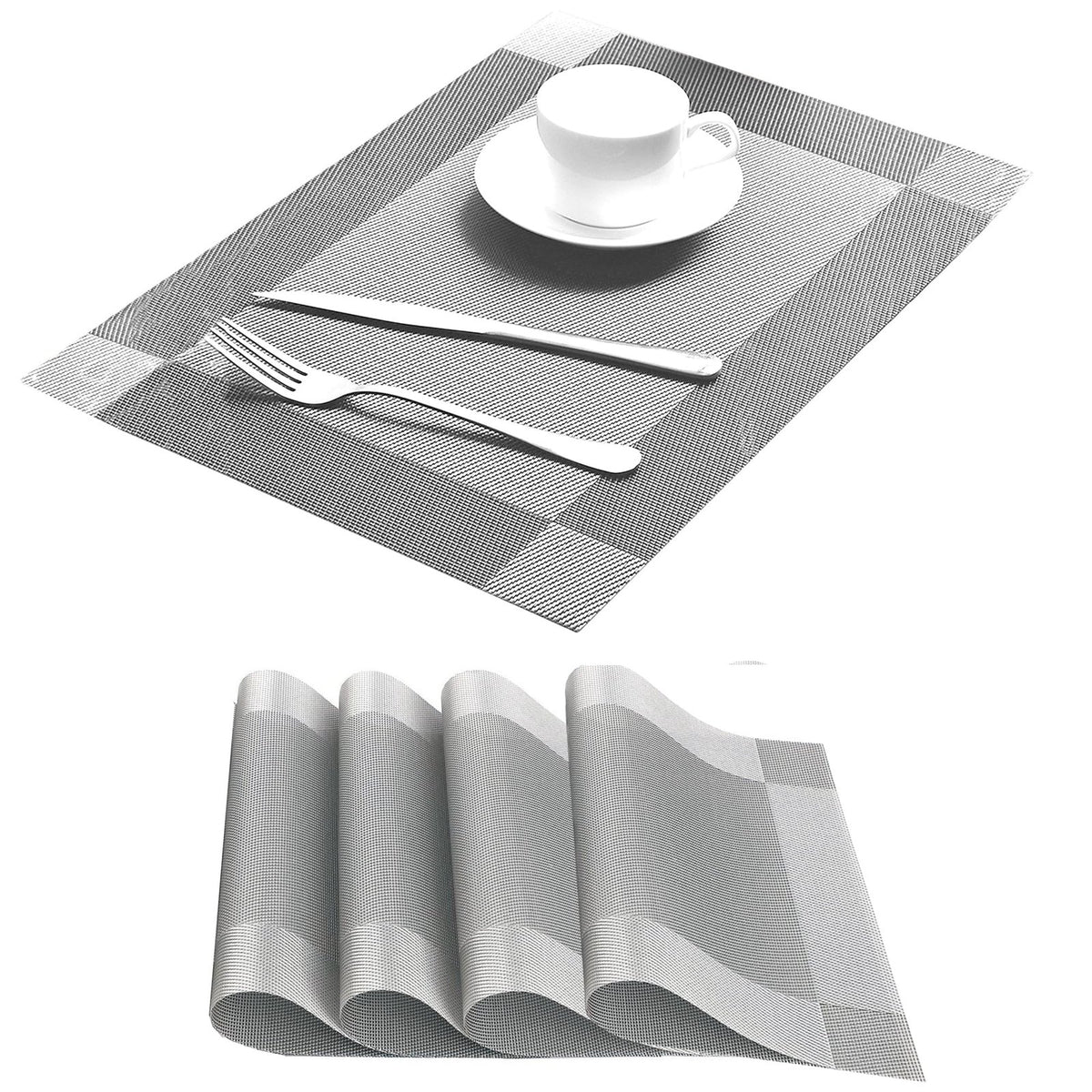 PVC Heat-Resistant Place Mats 30 × 45 cm – Set of 4