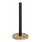 Bamboo Paper Towel Holder – Stainless Steel Kitchen Roll Stand