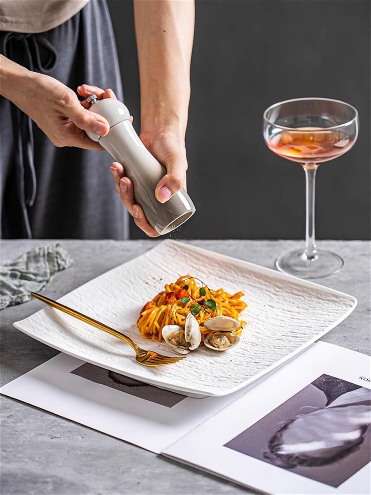 Stoneridge Ceramic Bowl & Square Plate Collection